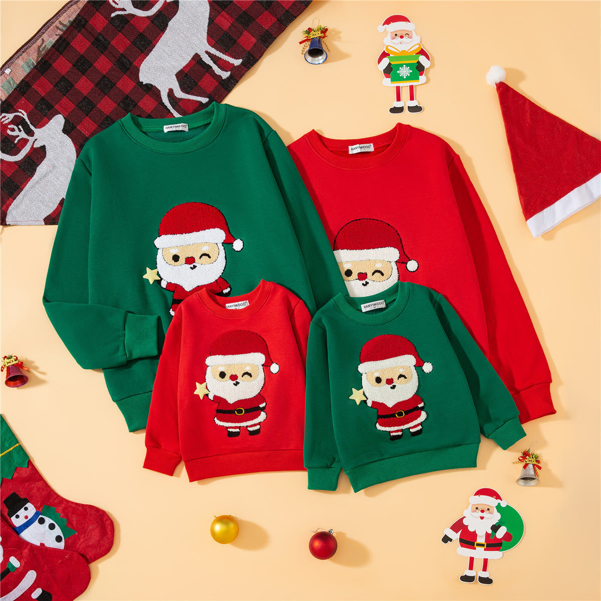 Family Matching Christmas Santa Claus Sweater
