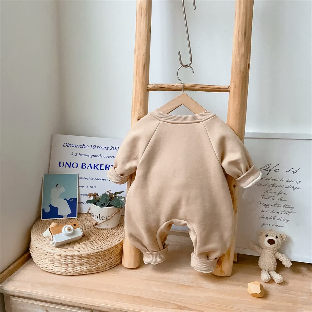 Baby 3D Bear Lovely Fleece Lined Romper