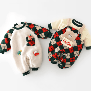 Baby Christmas Elk Warm Romper