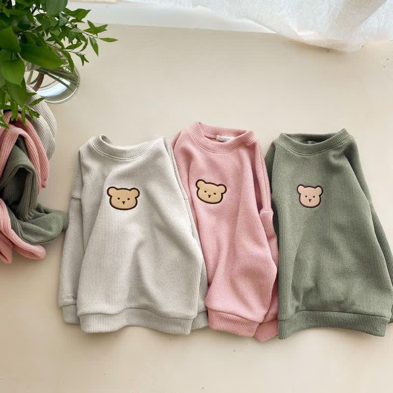 Baby Bear Ribbed Shirt and Pants Set