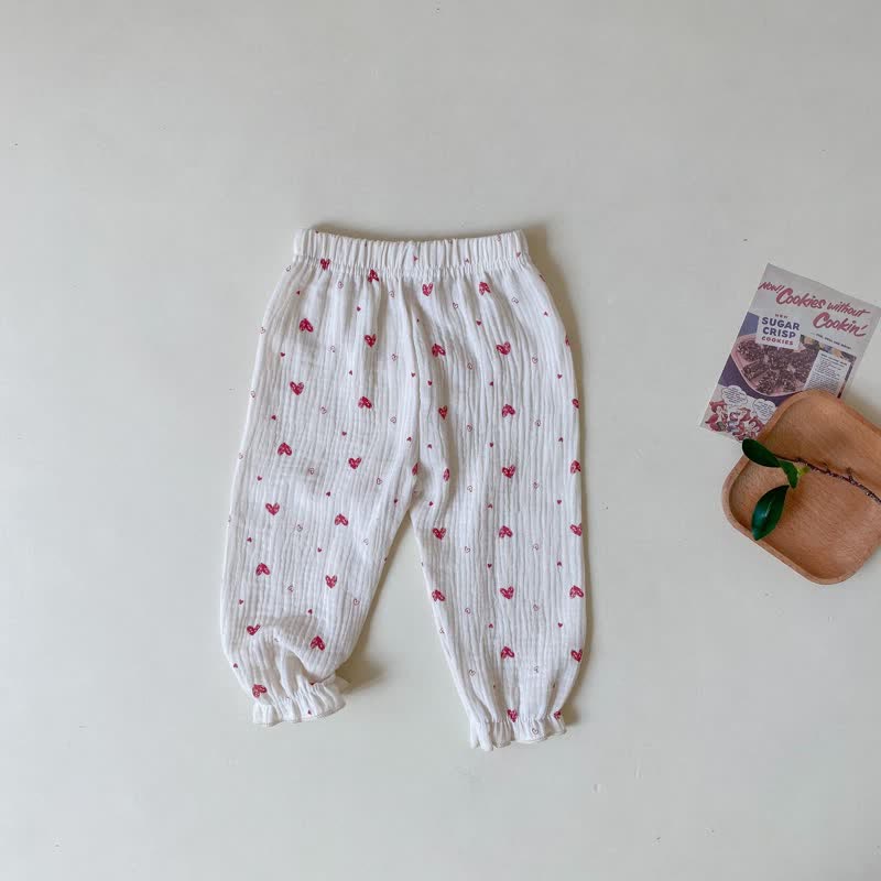 Baby Heart Plaid Bear Florals Pants