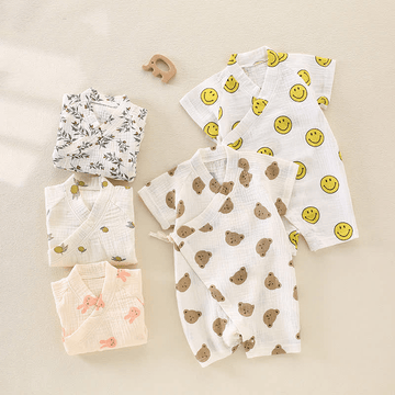 Baby Animal Newborn Kimono Pajamas Romper