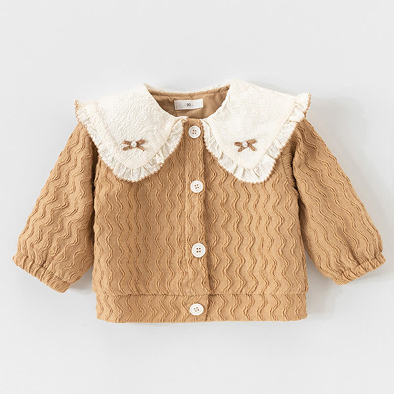 Toddler Girl Bow Collar Cardigan