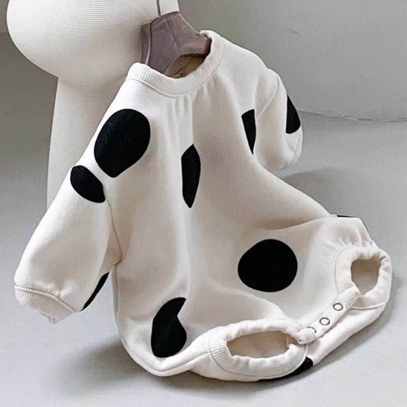 Baby Polka Dot Crew Neck Bodysuit