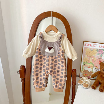 Baby Cute Bear Fake 2 Pieces Romper