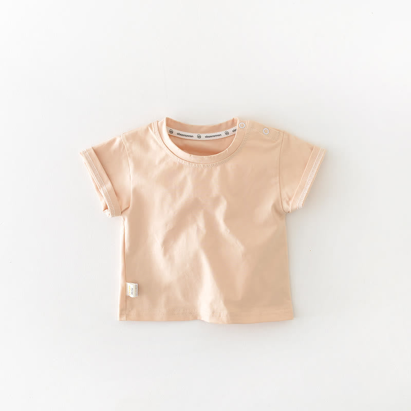 Baby Unisex Simple Loose T-Shirt