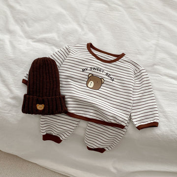 MY SWEET BEAR Baby Striped 2 Pieces Set