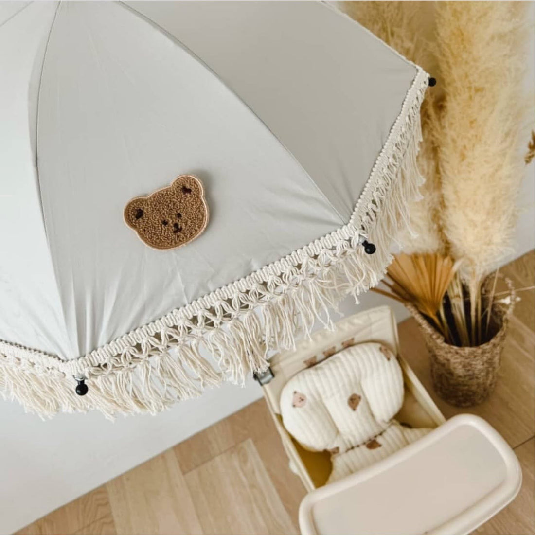 Embroidery Outdoor Stroller Beach Umbrella