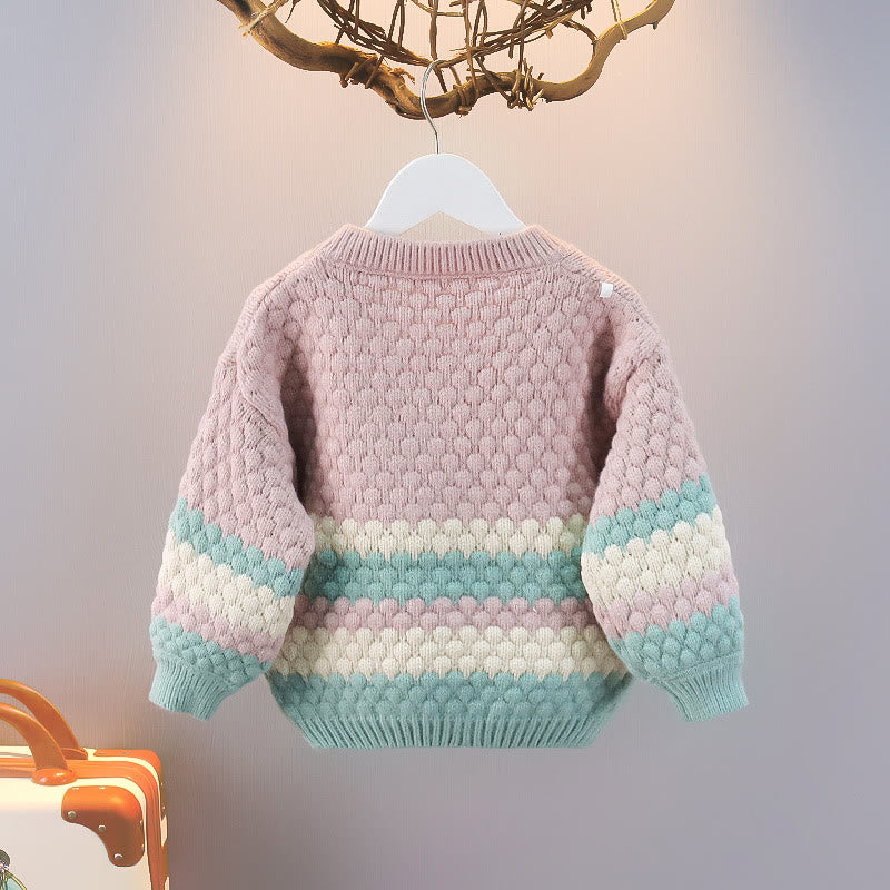 Toddler Solid Color Loose Sweater