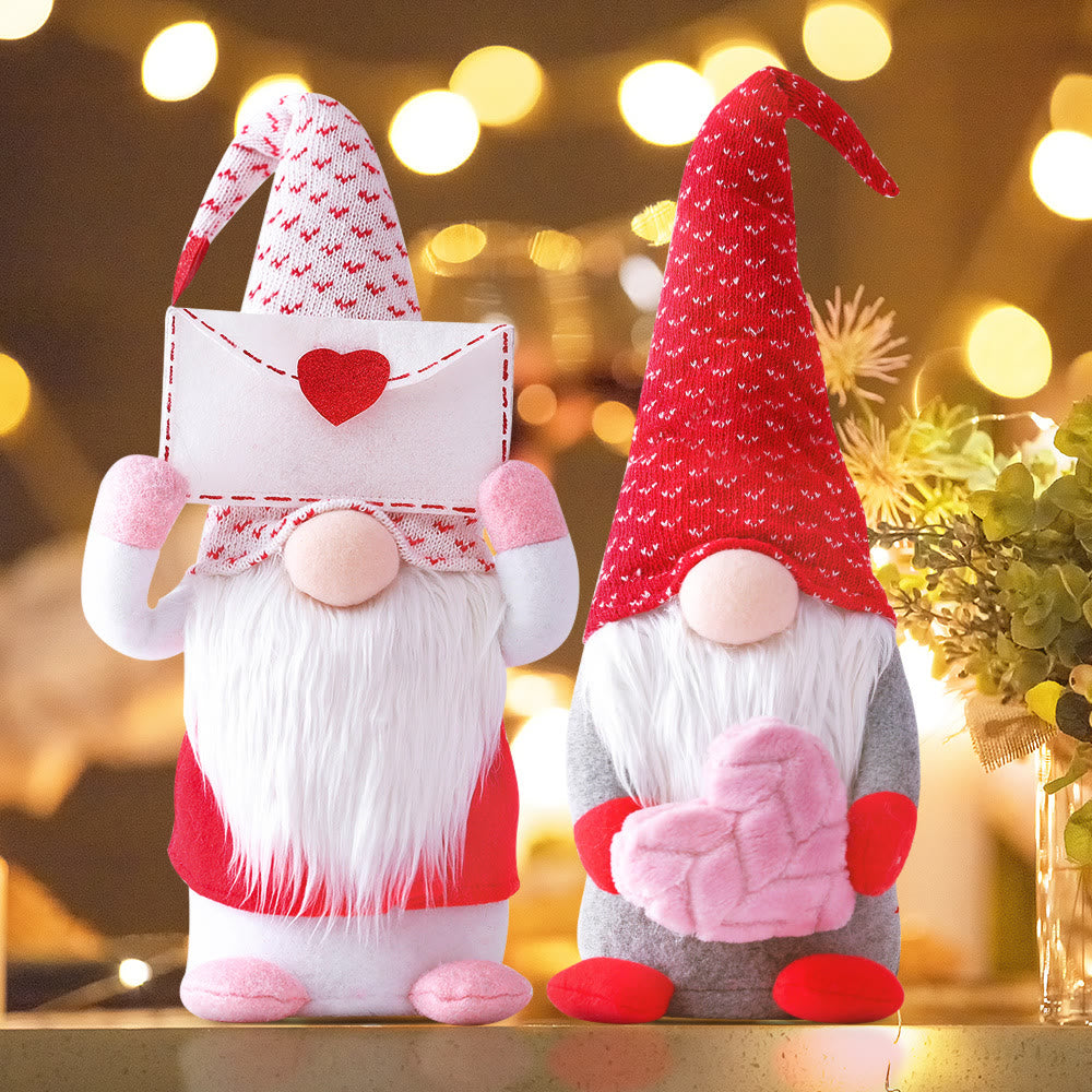 Faceless Gnome Plush Doll for Valentines Day Decor