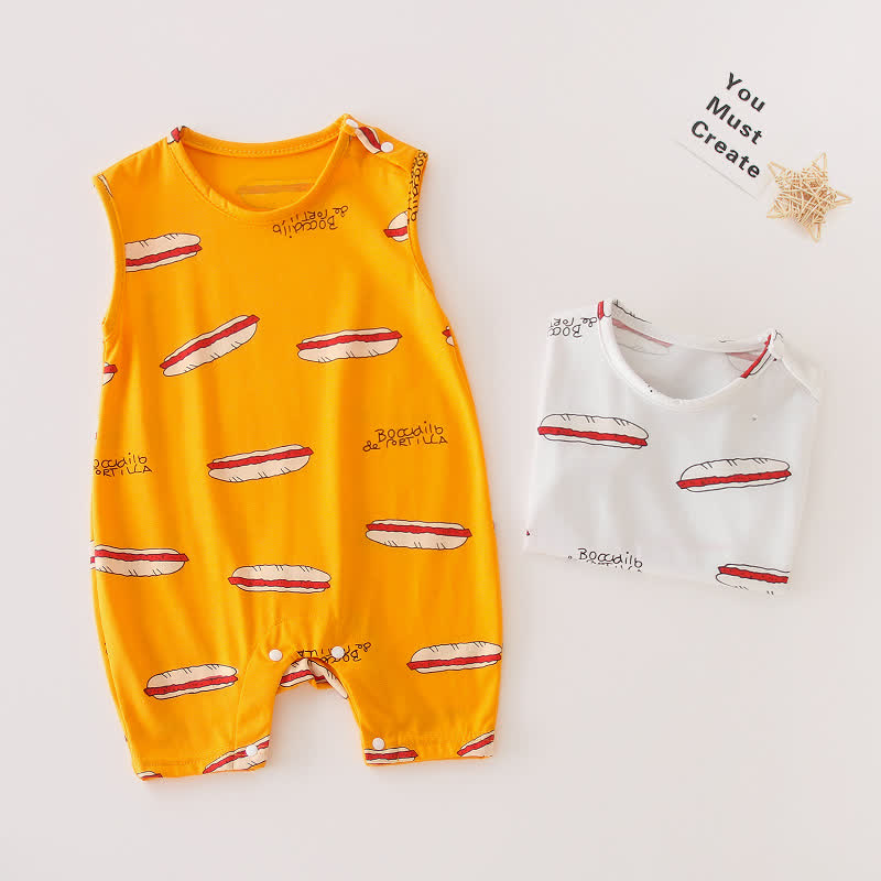 Baby Bread Newborn Sleeveless Romper