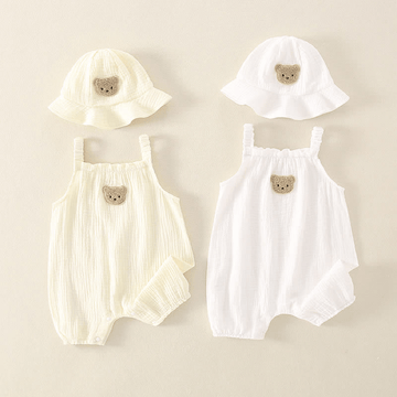 Baby Bear Romper and Hat Set