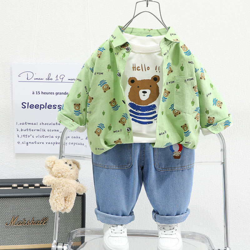 Toddler Boy Bear 3 Pieces Set