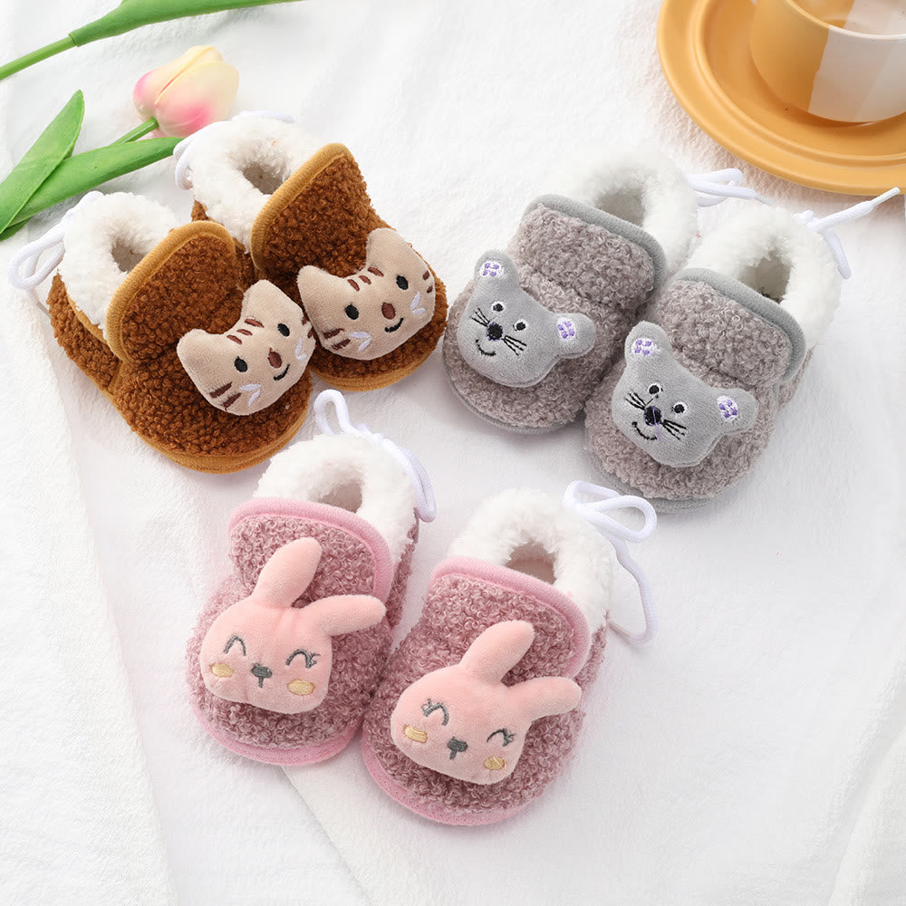 Baby Cute Animal Fleece Pre-walker Shoes