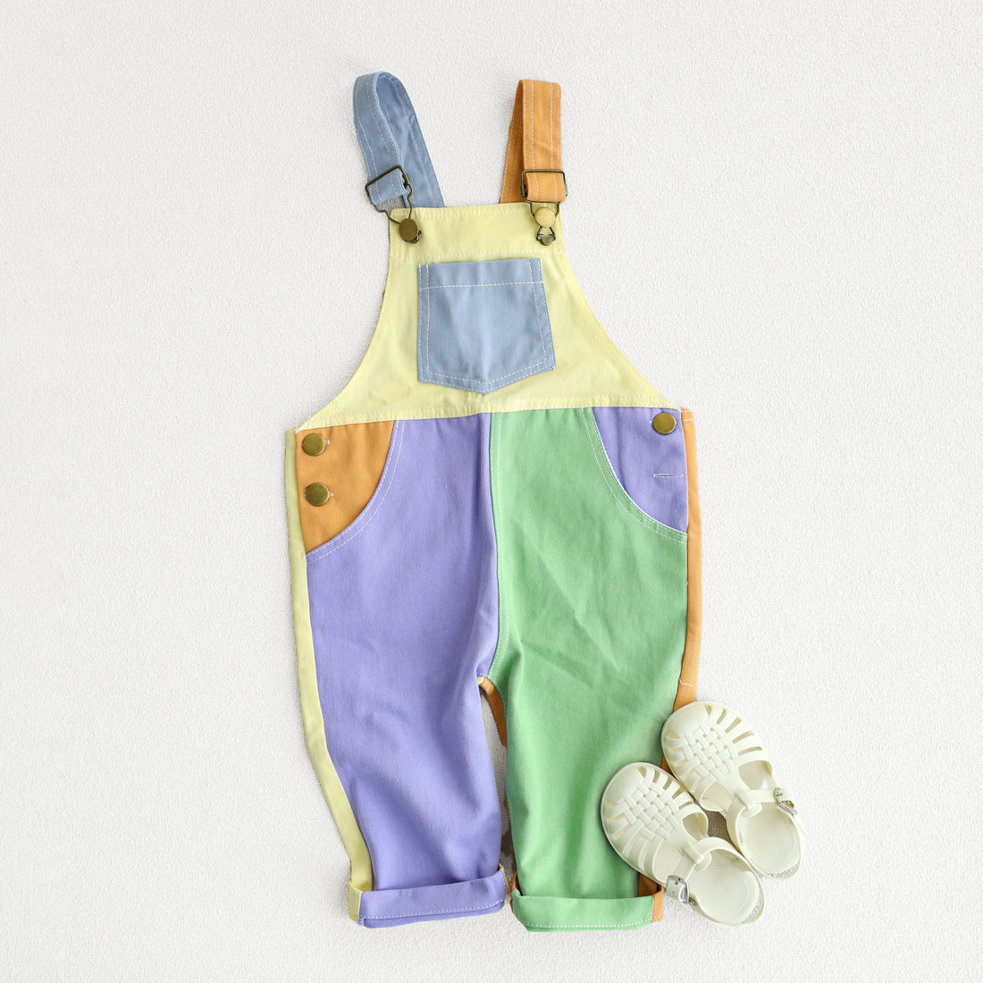 Toddler Girl Multicolor Overalls Dress