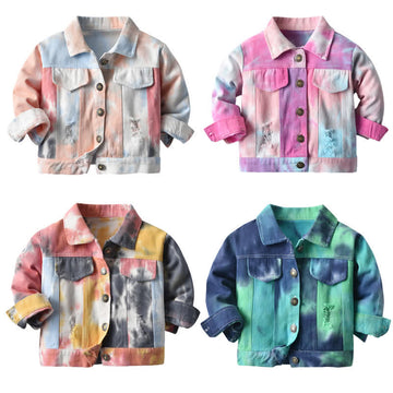 Baby Toddler Tie Dye Polo Denim Jacket