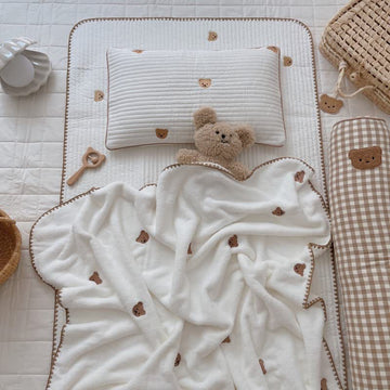 Bear Baby Coral Fleece Swaddle Blanket