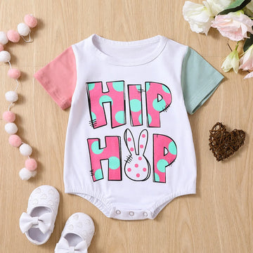 HIPHOP Baby Bunny Color Block Bodysuit