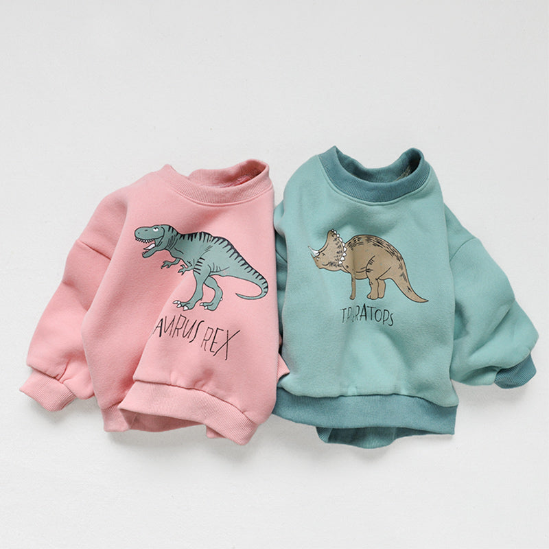 Toddler Dinosaur Fleece Lined Sweatshirt