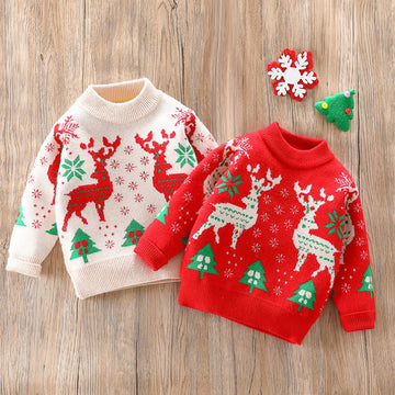 Baby Christmas Tree Elk Knitted Sweater