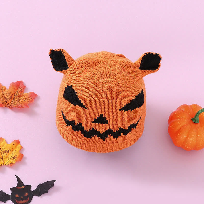 Baby Orange Pumpkin Halloween Beanie