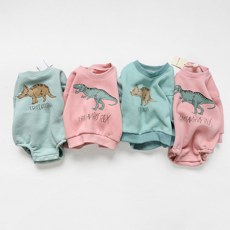 Toddler Dinosaur Fleece Lined Sweatshirt