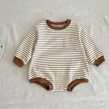 Baby Unisex Striped Crew Neck Bodysuit