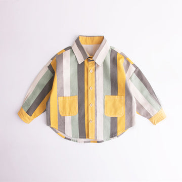 Toddler Boy Stirped Pocket Shirt