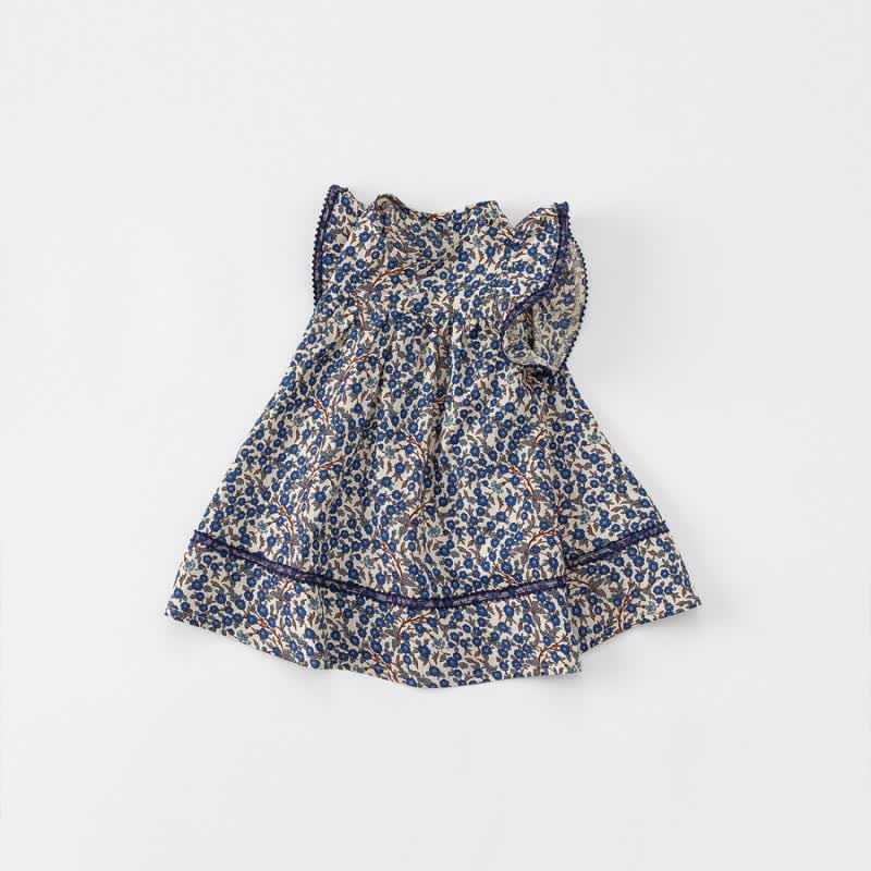 Toddler Girl Floral Ruffled Sleeveless Dress