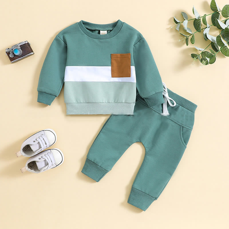 Baby Pocket Casual Sweatsuit 2 Pieces Set