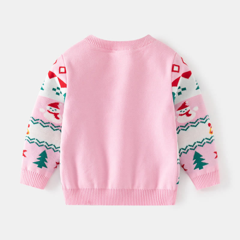 Toddler Girl Snowman Christmas Sweater