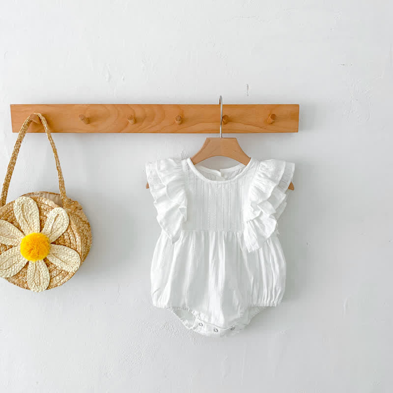 Baby Ruffle Trimmed Flora Vintage Bodysuit