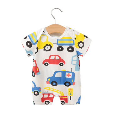 Baby Cars Crew Neck Newborn Romper