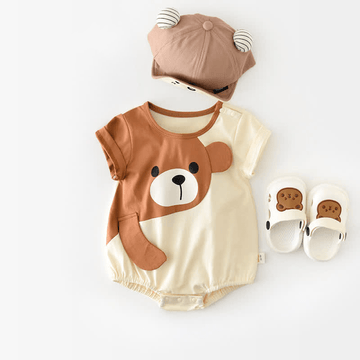 Baby Bear Color Block Casual Bodysuit