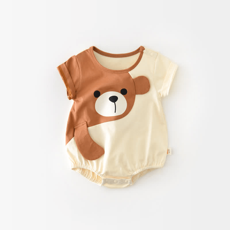 Baby Bear Color Block Casual Bodysuit