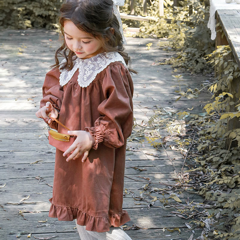 Toddler Girl Lace Collar Dress