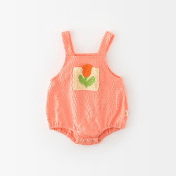 Baby Girl Flower Strap Bodysuit