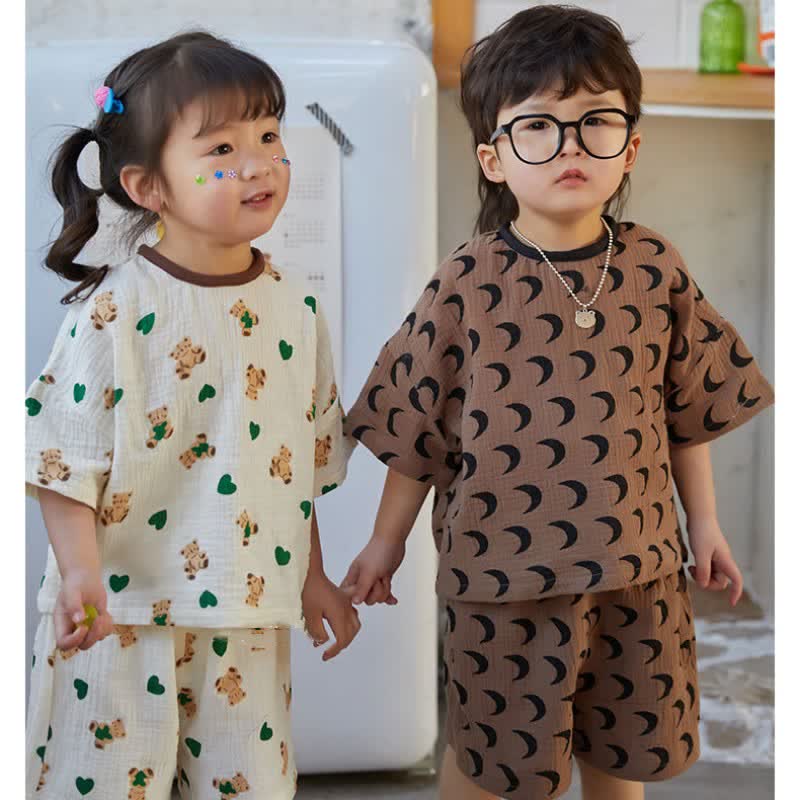 Toddler Boy Moon Tee and Shorts Set