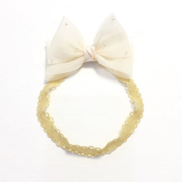 Enchanting Sunshine Princess Hairband - Delicate 3D Bow Knot Head Flower for Baby Girls