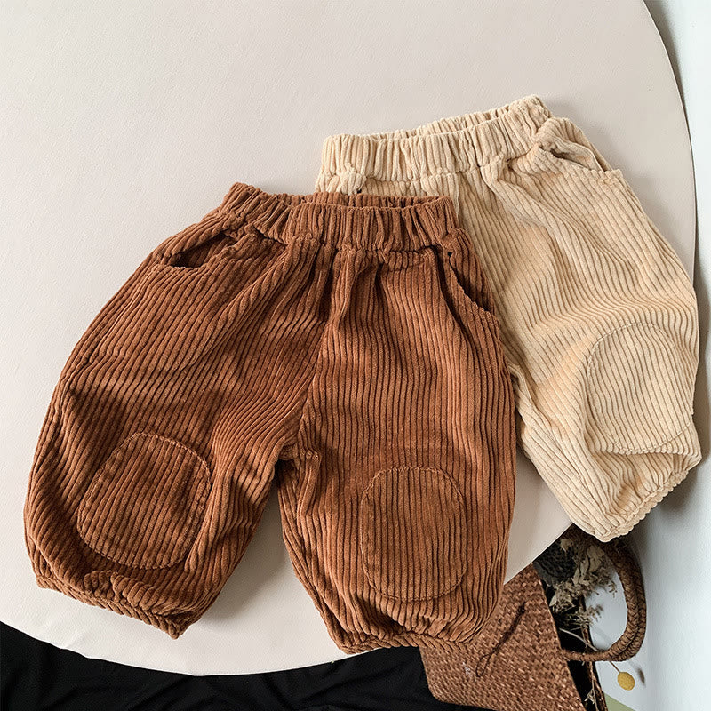 Toddler Boy Corduroy Patch Pants