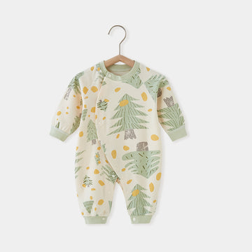 Baby Pine Tree Button Romper