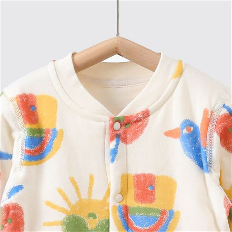 Baby Sun Rainbow House Bird Romper