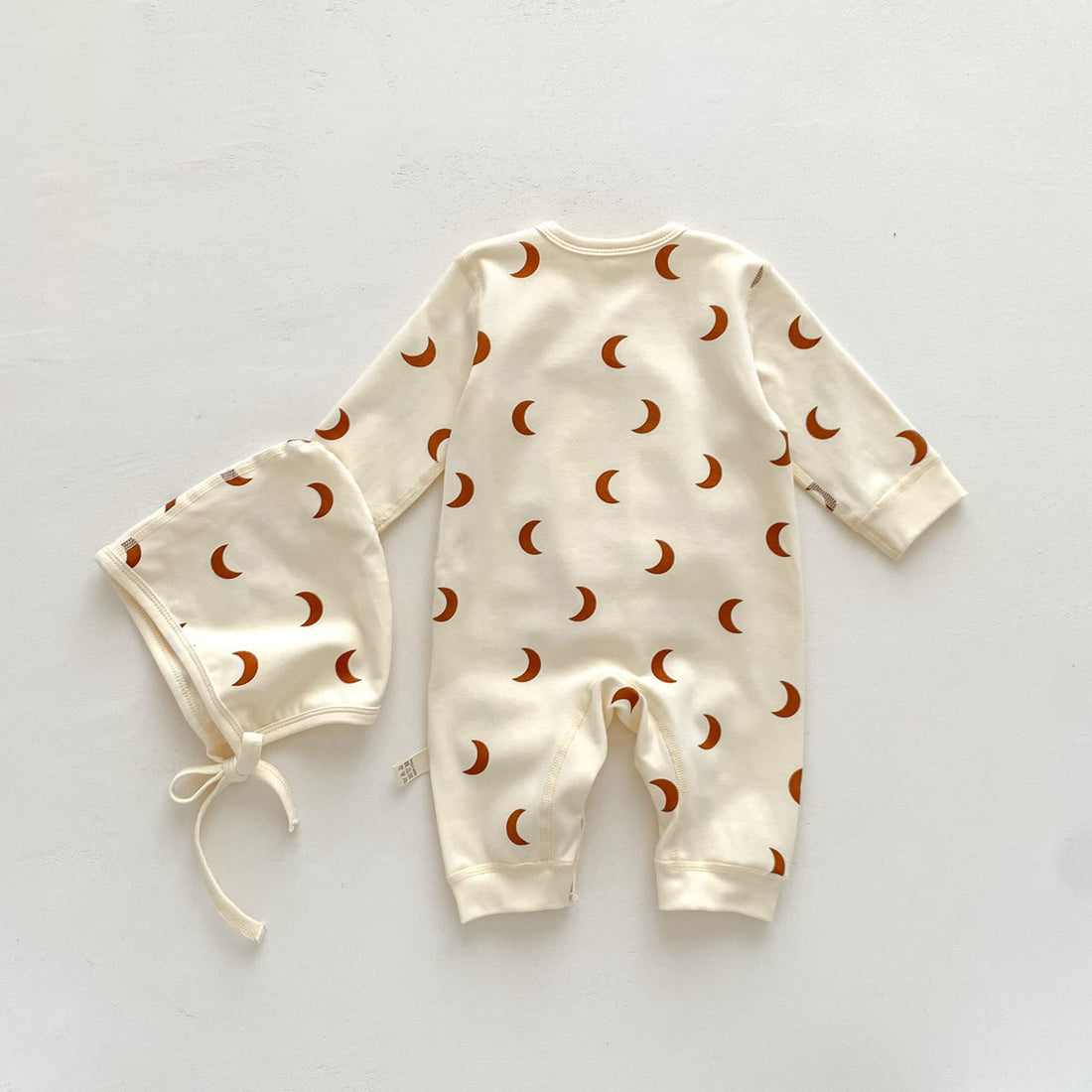 Baby Newborn Moon Romper with Bonnet