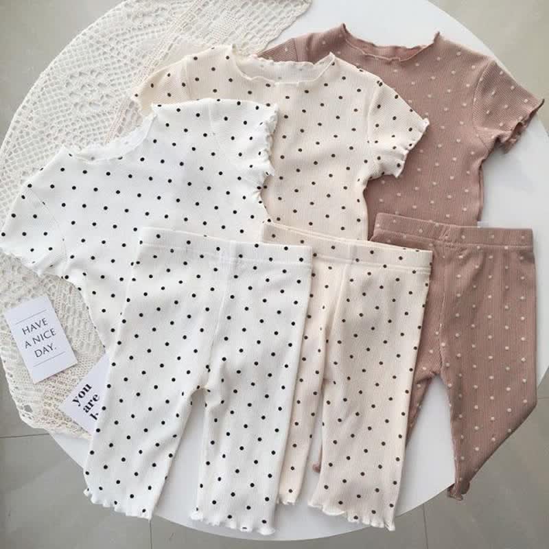 Toddler Girl Polka Dot Pajamas Set