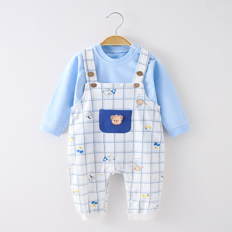 Baby Bear Shirt and Overalls Set