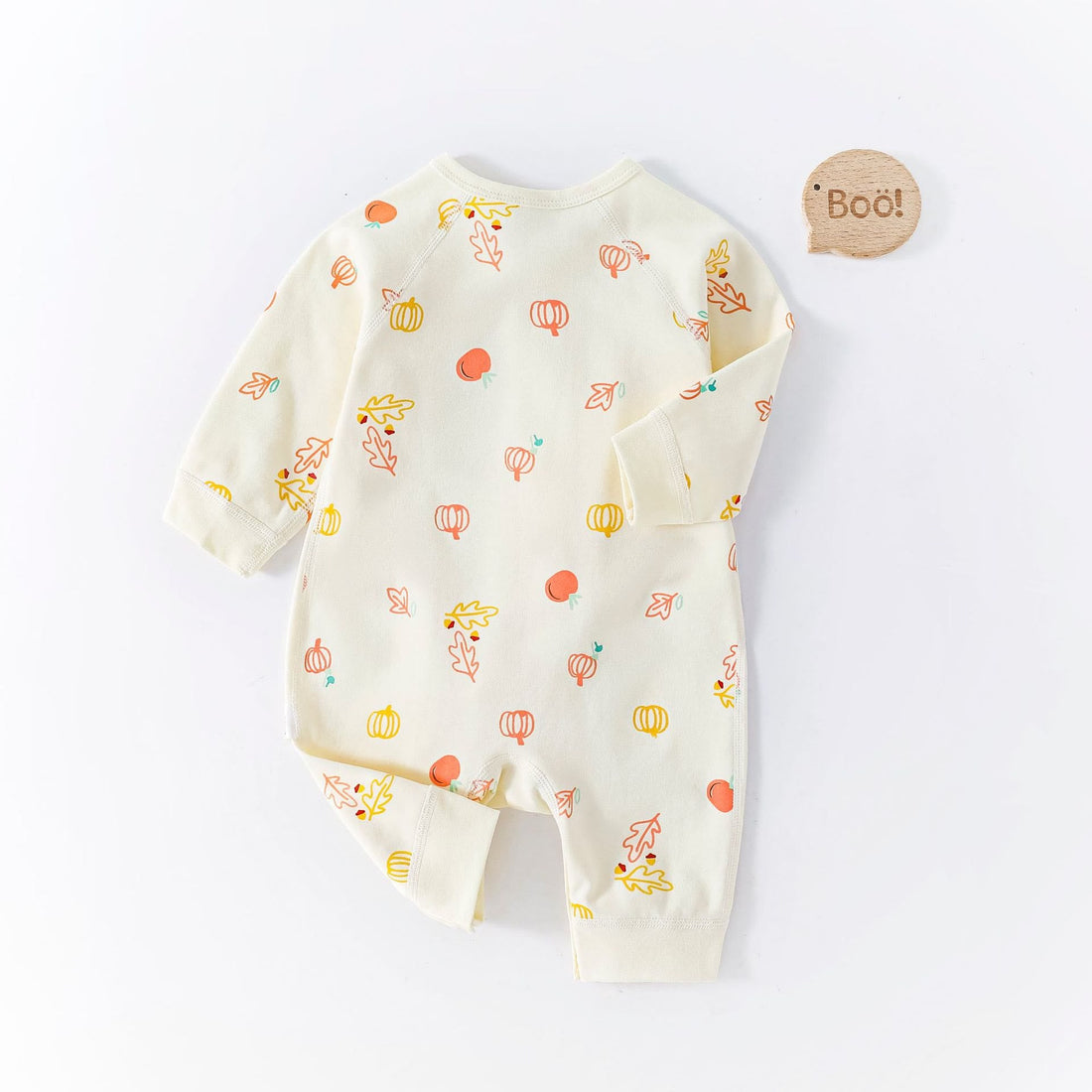 Baby Pumpkin Orange Kimono Romper