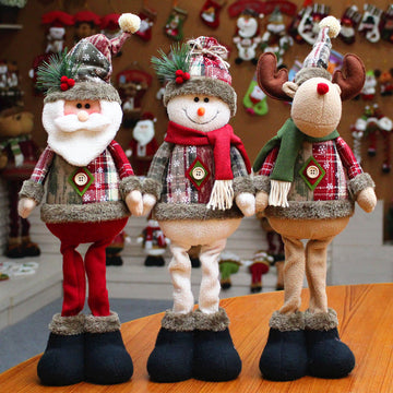 Christmas Doll Reindeer Snowman Santa Claus