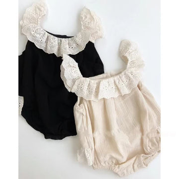 Baby Lace Trim Strap Bodysuit