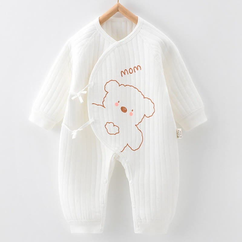 MOM Baby Bear Newborn Kimono Seamless Warm Romper