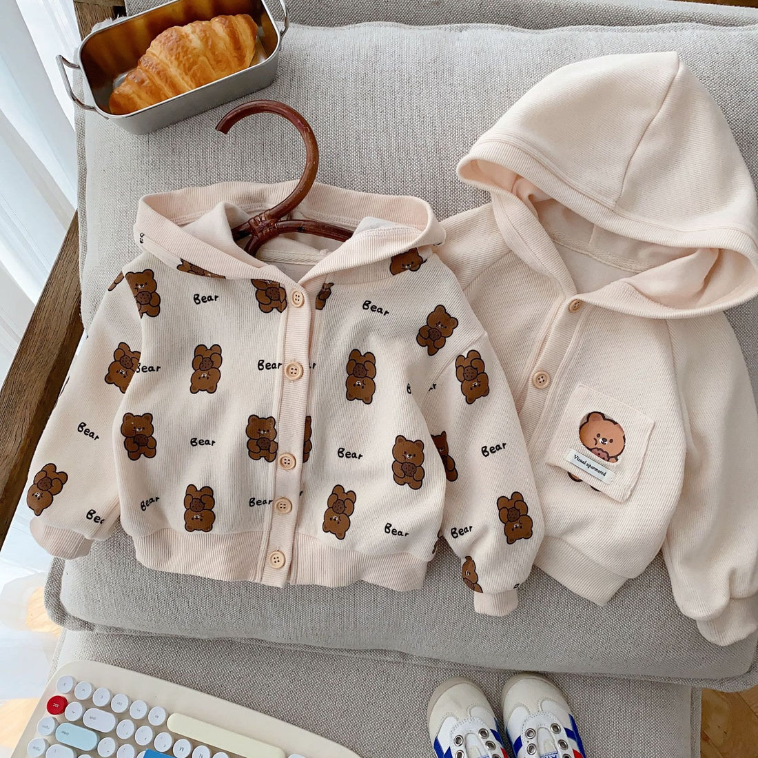 Baby Toddler Bear Knit Hooded Sweater